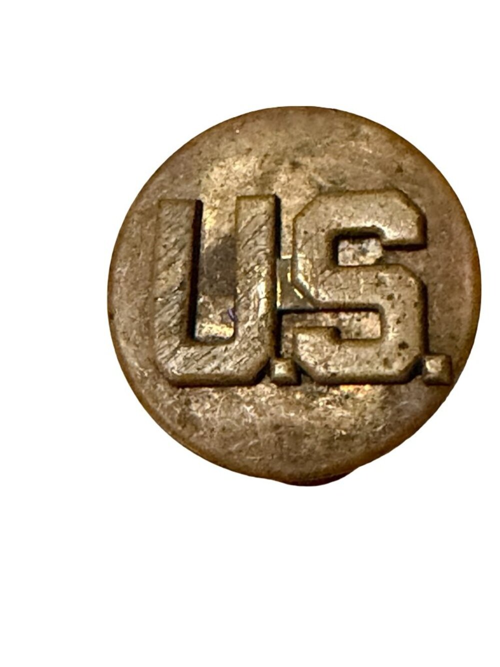 Vintage U.S. Military Lapel Pin Gold Tone Patriotic Clutch Back Pin